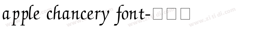 apple chancery font字体转换